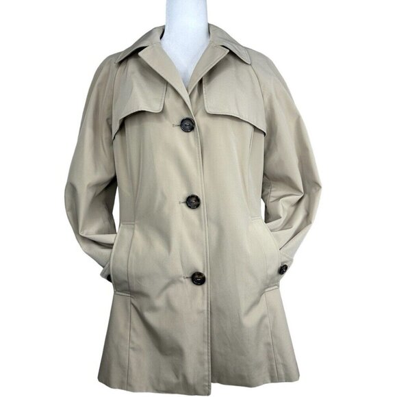 Calvin Klein Women’s Tan Contemporary Removable Lining Winter Trench Coat S/C40 - Picture 2 of 16